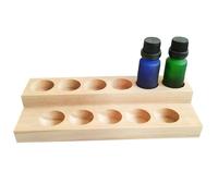 Boîte de stockage d'huile - 2 couches Organisateur de stockage d'affichage d'huile | Passeurs d'huile de bois de 15 ml | Collection de vernis à ongles en bouteilles | Rack en bois en pin dur