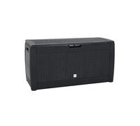 vidaXL Boîte de stockage de jardin Coffre de rangement anthracite polypropylène