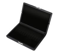 Boîte de Stockage pour Anches Hautbois/Clarinette, Etui en Bois et PU Noir avec Protection Humidite pour 12 Anches Musicales