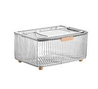 Boite de Stockage pour Routeur WiFi, Boite Rangement Routeur Internet, Boîte de Rangement pour Câble, Etagere pour Decodeur TV, Multicouche Étagere Murale Rangement Dec(Size:31.5×21.5×14 cm,Color:B)