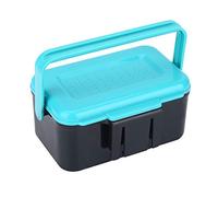Boîte de support d'appât de pêche en plastique robuste Portable, mallette de rangement de leurre de ver de terre avec Clip