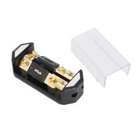 BoîTe De Support De Fusible 2 Voies 100a, Bloc De Distribution 1x0ga In 2x4ga Out Pour Modification Audio StéRéO De Voiture