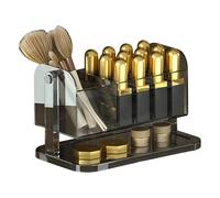 Boîte de support de maquillage, boîte de rangement pour pinceaux de maquillage, Organisateur de maquillage Support de maquillage au design clair, Organisateurs de beauté d'accessoires de vanité anti-p