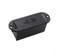 Boîte de support en ABS noir 9 V pour guitare basse électrique acoustique | Taille de 81,5 x 29,5 mm, ajustement précis, pièce de rechange, compatible avec les basses acoustiques électriques