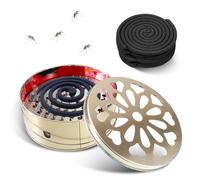 Boîte de support en spirale anti-moustiques, porte-bobine de moustique, brûleur d'encens pour la maison et l'extérieur, récipient pour spirales de moustiques, répulsif à gel d'extérieur