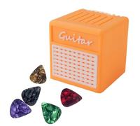 Boîte de support imprimée 3D avec 5 médiators de guitare, étui de médiator style haut-parleur amplificateur, accessoires de guitare électrique, cadeaux pour les joueurs et les amateurs de musique