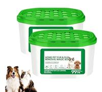 Boîte de suppression des poils et des odeurs d'animaux, couverture à 360° pour un retrait puissant des poils d'animaux, éliminateur d'odeurs portable et collecteur de poussière, longue durée (2pcs)