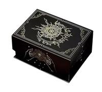 Boîte de tarot - Couvercle magnétique léger | Étui de rangement pour cartes | Conteneur décoratif pour tarot, oracle, cartes à jouer, bijoux, souvenirs, méditation, divination, maison, fête ou