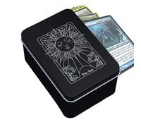 Boîte de tarot en métal | Cas de protection portable pour les cartes | Boîtes de tarots décoratifs | Petites boîtes de tarots métalliques | Organisateur quotidien de carte Oracle | Boîte de support d