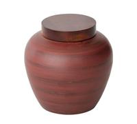 Boîte de Thé Boîte de thé en céramique Vintage, boîte scellée changée au four avec couvercle en bois, boîte de stockage de thé résistante à l'humidité, ornements de bureau Conteneur de Stockage(A)