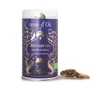 Boîte de thé vert Terre d'Oc Menthe & Épices 100g