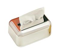 Boîte de tissus - support en papier doré électroplate | Étui de stockage rétro léger de luxe pour serviettes, lingettes humides et tissus faciaux | Organisateur de bureau élégant pour la maison et le