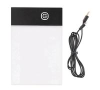 Boîte de traçage de lumière de tableau de copie de LED, 8,5x13 cm A6 portable réglable tableau de dessin tablette de dessin kit de livre à rabat pour peinture esquisse