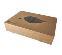 Boîte de traiteur 'pure', 464 x 313 x 80 mm, marron