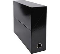 Exacompta - Réf. 89921E - 1 Boîte transfert Iderama en papier teinté dans la masse - Dos 90 mm - Œillet en métal - Pour format A4 - Dimensions 25,5 x 34 x 9 cm - Couleur noir- Livrée montée