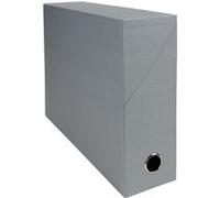 Exacompta Boîte de transfert 89526E Papier toilé A4 Dos 90 mm Gris avec œillet métal