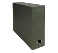Exacompta - Réf. 83133E - 1 Boîte transfert Economique - Dos 90 mm - Avec un œillet en métal - Pour format A4 - Dimensions 25,5 x 34 x 5 cm - Couleur vert foncé - Livrée montée