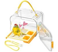 Boîte de transport - Boîte de transport pour perruches avec gamelle, boîte de transport d'oiseaux, pour les propriétaires d'animaux, les amis des animaux, les volontaires, les visites vétérinaires