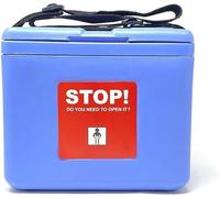 Boîte de transport de vaccins médicaux avec blocs de glace, 30,5 x 25,4 cm, capacité de 1,6 l, bleu
