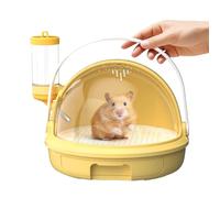 Boîte de transport pour oiseaux, respirante, avec bouteille d'eau et bouchon à vis, cage de transport pour petits animaux, cage de voyage, hamster, chinchilla, hérisson, lapin, gerbille, game barbe