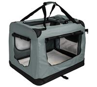 Boîte de transport sac transport pliable pour chien gris foncé 6 tailles Petigi
