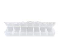 Boîte de tri à perles Transparent 15,5 x 3 x 1,8 cm 7 compartiments - Boîte à bijoux en plastique pour petites pièces Boîte de rangement avec couvercle Organisateur