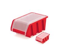 Boîte de tri avec couvercle XXL boîte de stockage boîte empilable rouge systè...