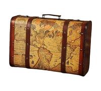 Boîte de Valise Vintage, boîte de Rangement de Valise, coffres au trésor en Bois Robustes Portables boîte décorative for fenêtre Maison Chambre (Color : L)
