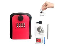 Boîte de verrouillage à clé pour l'extérieur - Fixation murale - Boîte de verrouillage de sécurité - Cachette de clés à combinaison à 4 chiffres - Rangement sécurisé pour clés - Boîte de verrouillage