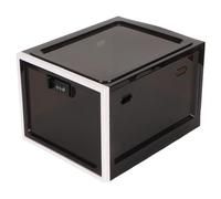 Boîte de verrouillage, boîte de stockage verrouillable, boîte de rangement avec verrouillage à 3 chiffres pour collations, objets de valeur et utilisation à domicile (Noir et blanc)