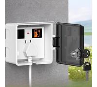 Boîte de verrouillage de prise extérieure étanche de type 86 pour chargement de véhicule électrique, couvercle sécurisé avec large ouverture d'accès pour des connexions électriques faciles et sûres