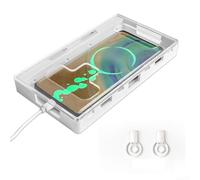 Boîte de verrouillage de prison pour téléphone - Dispositif de contrôle automatique portable pour la concentration et la discipline, support de téléphone, organiseur de bureau blanc, 19 x 10,5 x 2,5