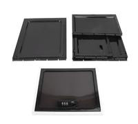 Boîte de verrouillage de réfrigérateur en plastique, armoire de stockage de nourriture verrouillable multifonctionnelle, boîte de verrouillage de stockage de médicaments sécurisé (Cadre noir et blanc)