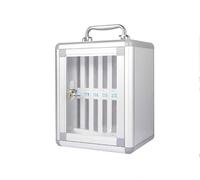 Boîte de verrouillage de téléphone transparente avec serrure à clé, casier de rangement mural en aluminium avec poignée et étiquettes pour bureau, salle de classe, HomeSecure 12 bits