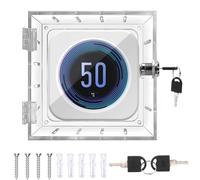 Boîte de Verrouillage de Thermostat Universelle, Protection de Thermostat Transparente, Boîte de Verrouillage de Thermostat avec 2 ompatible Thermostats de 12X14X4.5cm Ou Plus Petit
