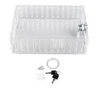 Boîte de verrouillage du thermostat avec clé |Couvercle de thermostat universel pour montage mural |Protection transparente facile à installer pour la maison, le bureau et l'école.