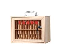 Boîte de verrouillage en bois naturel avec chargeur - 12 compartiments de rangement pour téléphone portable pour salle de classe - Prison sécurisée pour appareils mobiles pour tests - Grande capacité