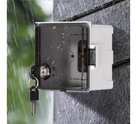 Boîte de verrouillage pour chargement de véhicule électrique extérieur de type 86, couvercle étanche avec protection antivol pour une utilisation sûre dans diverses conditions météorologiques (blanc)