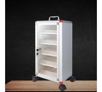 Boîte de verrouillage pour téléphone portable avec roulettes, armoire de rangement en aluminium avec poignée et verrou de sécurité pour salle de classe, bureau, conférence, salle de sport,