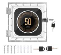 Boite de Verrouillage Thermostat avec Clé, Universal Thermostat Guard, Protection de Thermostat en Acrylique Transparent, Compatible Thermostats de 12X14X4.5cm Ou Plus Petit (Petit)