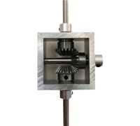 Boîte de vitesses à engrenages coniques à double arbre et à angle droit (1 pièce) avec inverseur(8 mm Thickness)