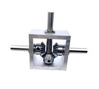 Boîte de vitesses à renvoi d'angle droit, Réducteur à angle droit 1:1, une entrée, deux sorties, marche avant et arrière, arbre de 6 mm ou 8 mm, réducteur conique, alliage d'aluminium(8mm shaft)
