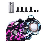 Boîte de vitesses de transmission centrale - Pièce améliorée pour chenille télécommandée pour SCX10 - Centre en aluminium - Installation facile - Boîte de vitesses télécommandée