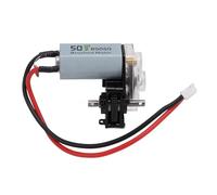 Boîte de Vitesses RC avec Moteur High Performance Transparente Transparente Amélioration de la Transmission Conception scellée de l'engin d'acier pour Axial Scx24 1/24 RC Car (Noir)