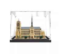 Boîte de Vitrine en Acrylique Transparent Anti-Poussière Compatible pour Le-go 21061 Notr-e-Dam-e de Pari-s Model Figures Collection (Only Display Case) C,3MM