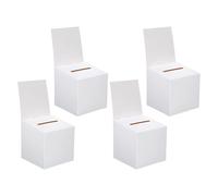 Boîte De Vote En Papier 4 Pièces, Boîte De Vote Simple Portable, Boîte De Loterie Amovible, Boîte De Dons En Carton, Adaptée Aux Fêtes, Célébrations Et Événements Communautaires