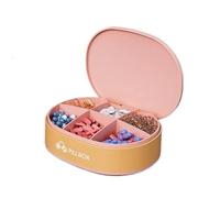 Boîte de voyage portable de grande capacité pour sept jours - Mini pilulier pour la maison et les voyages (orange)