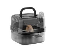 Boîte de voyage pour hamster | avec roue, boîte portable, cage à hamster avec poignée de transport - Convient pour cochons d'Inde, souris, hamsters nains, chinchillas, pour l'extérieur, le camping, la