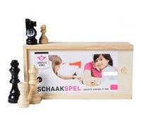 New Classic Toys – Jeu d'échecs en bois – Coffret avec pions en bois