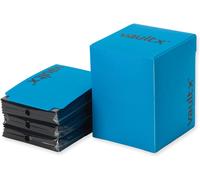 Boîte Deck Box Pour Cartes À Collectionner Et 150 Protèges-Cartes Noirs,Convient Pour 100+ Cartes Protégées,Grand Format Standard,Boîte De Rangement,Pour Le Jeu Mtg Commander,Tcg (Bleu)